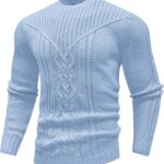 Men's Pullover Long Sleeve Crewneck Knitted Sweater
