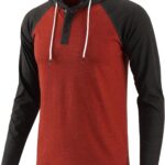 Men's Hoodies Shirt Casual Athletic Workout Fashion Hooded Lightweight Jersey Sweatshirt Long Sleeve with Drawstring